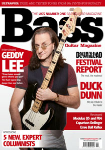 Geddy Lee Bass Guitar Magazine July 2012