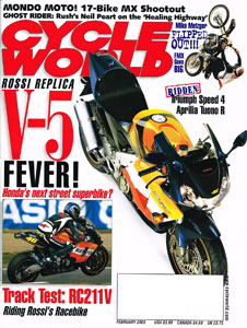 Neil Peart - Cycle World Magazine - February 2003