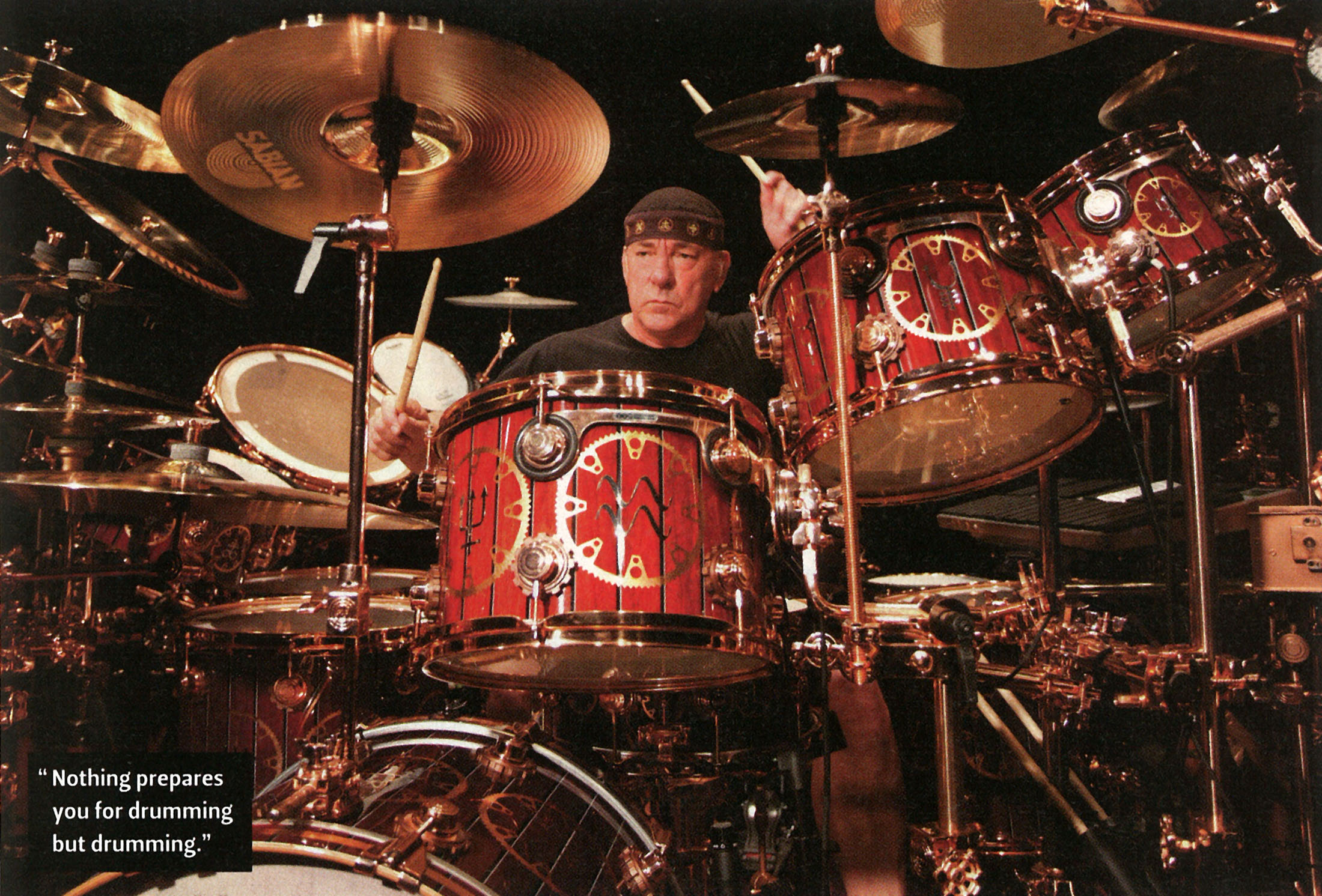 Neil Peart: Master Class  Drum! Magazine  October 2012  courtesy of 