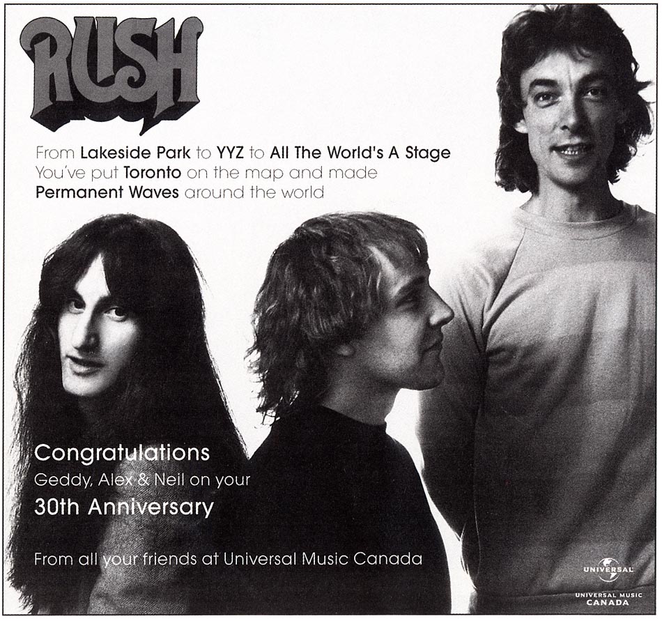 Rush 30th Anniversary Tribute