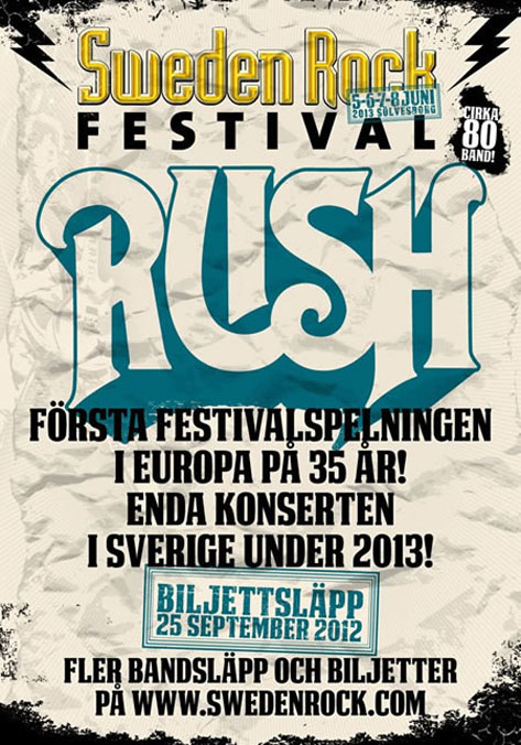 Rush Clockwork Angels Tour Pictures - Sweden Rock Festival 2013