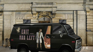 Rush References on Archer - Exit Van Left