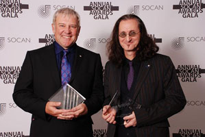 Geddy Lee and Alex Lifeson at the 2009 SOCAN Awards Ceremony