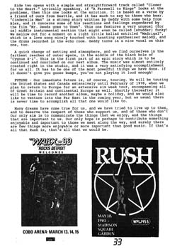 The Spirit of Rush Fanzine - Issue #6 - Page 33