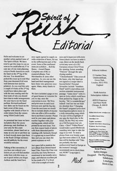 The Spirit of Rush Fanzine - Issue #38 - Page 2