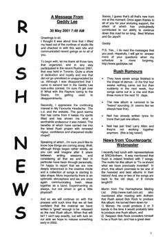 The Spirit of Rush Fanzine - Issue #57 - Page 3