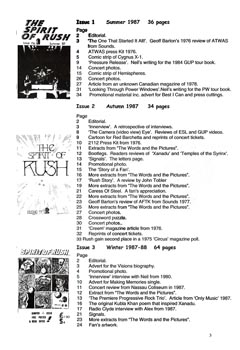 The Spirit of Rush Fanzine - Index Issue - Page 3