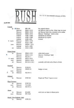 Eric Ross' Rush Discography - Page 6