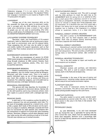 Star Trek: The Role Playing Game (FASA 2001)