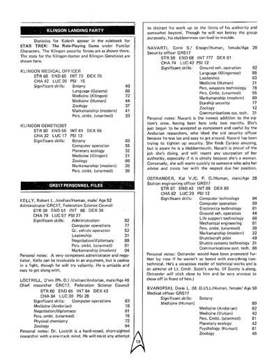 Star Trek: The Role Playing Game (FASA 2001)