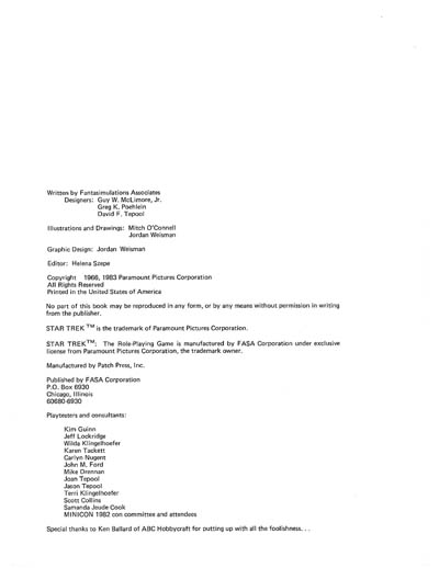 Star Trek: The Role Playing Game (FASA 2001)