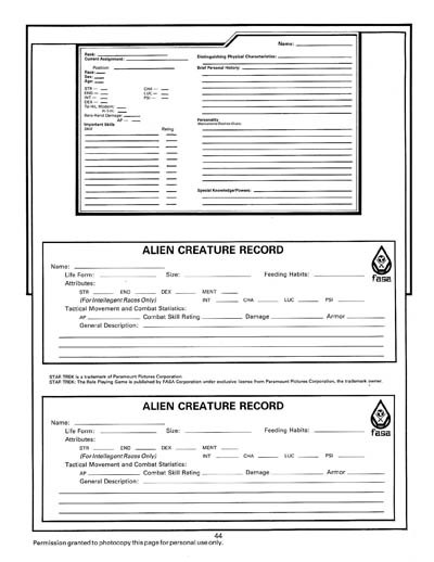 Star Trek: The Role Playing Game - Second Edition (FASA 2004)