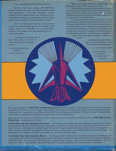 The Romulans: Starfleet Intelligence Manual and Game Operations Manual (FASA 2005)