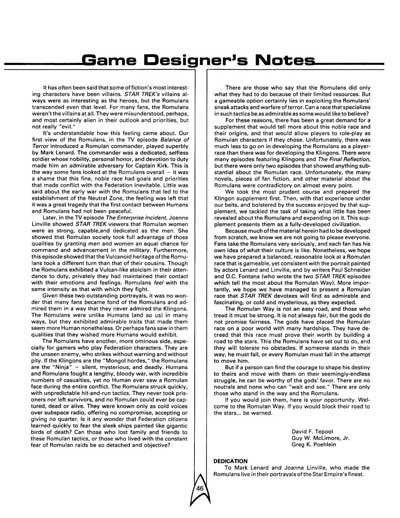 The Romulans (Starfleet Intelligence Manual & Game Operations Manual) (FASA 2005)