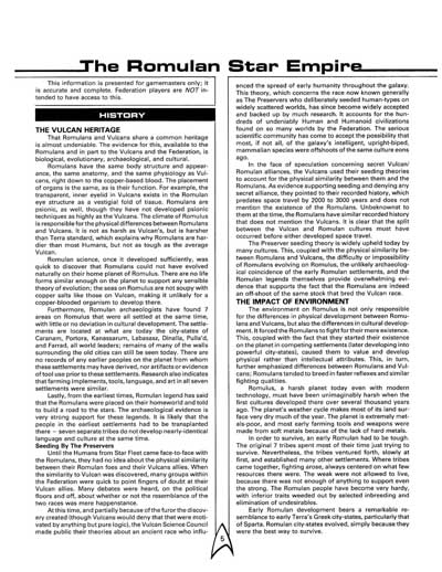 The Romulans (Starfleet Intelligence Manual & Game Operations Manual) (FASA 2005)