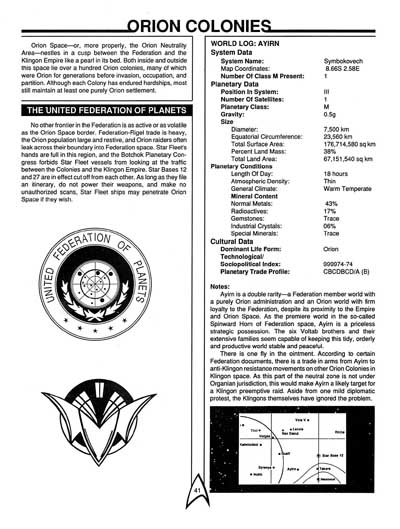 Star Trek RPG: The Orions - Book of Common Knowledge (FASA 2007)