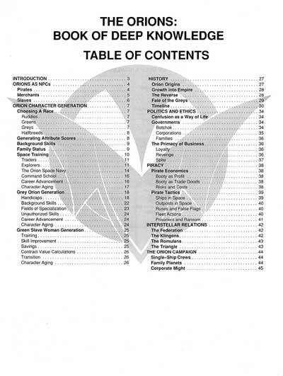 Star Trek RPG: The Orions - Book of Deep Knowledge (FASA 2007)