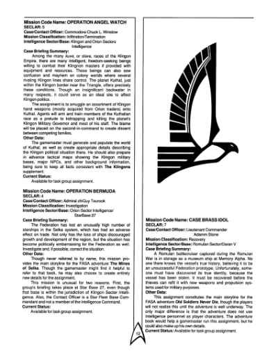 Star Trek RPG: Star Fleet Intelligence Manual (FASA 2014)