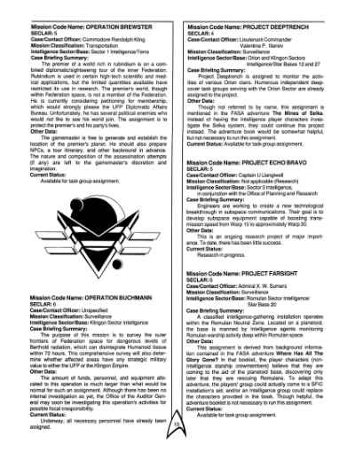 Star Trek RPG: Star Fleet Intelligence Manual (FASA 2014)