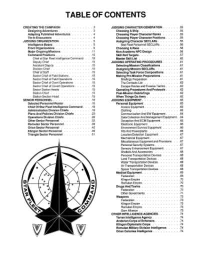 Star Trek RPG: Star Fleet Intelligence Manual (FASA 2014)