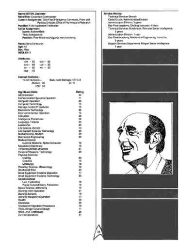 Star Trek RPG: Star Fleet Intelligence Manual (FASA 2014)