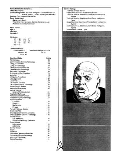 Star Trek RPG: Star Fleet Intelligence Manual (FASA 2014)