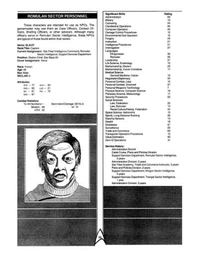 Star Trek RPG: Star Fleet Intelligence Manual (FASA 2014)