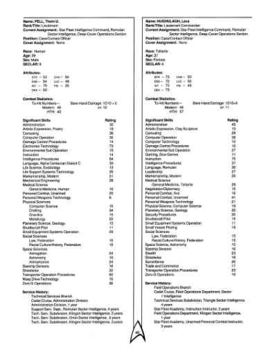 Star Trek RPG: Star Fleet Intelligence Manual (FASA 2014)