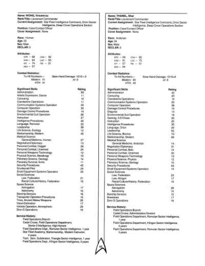 Star Trek RPG: Star Fleet Intelligence Manual (FASA 2014)