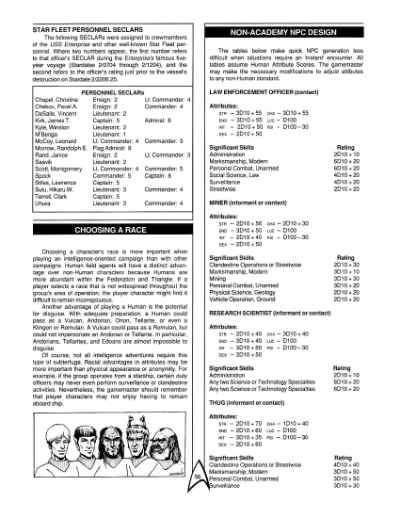 Star Trek RPG: Star Fleet Intelligence Manual (FASA 2014)