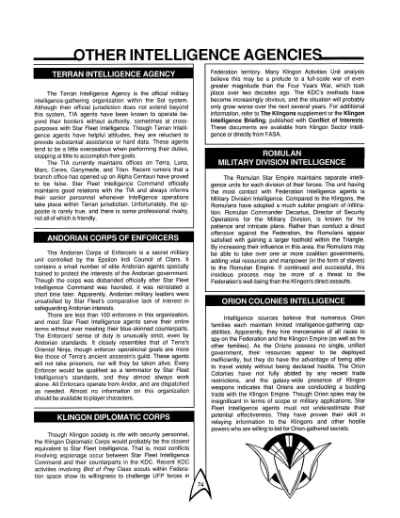 Star Trek RPG: Star Fleet Intelligence Manual (FASA 2014)