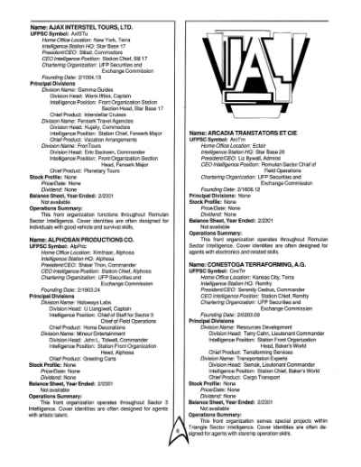 Star Trek RPG: Star Fleet Intelligence Manual (FASA 2014)