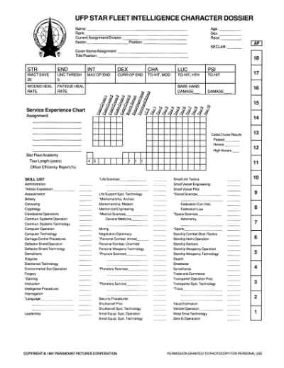 Star Trek RPG: Star Fleet Intelligence Manual (FASA 2014)