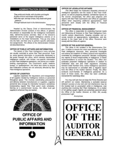 Star Trek RPG: Star Fleet Intelligence Manual (FASA 2014)