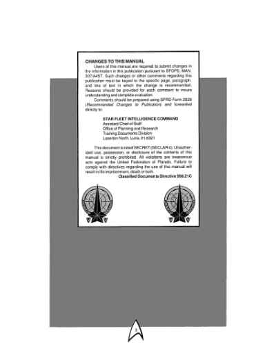 Star Trek RPG: Star Fleet Intelligence Manual (FASA 2014)