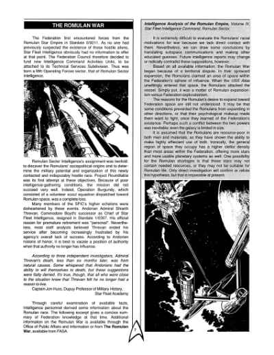 Star Trek RPG: Star Fleet Intelligence Manual (FASA 2014)