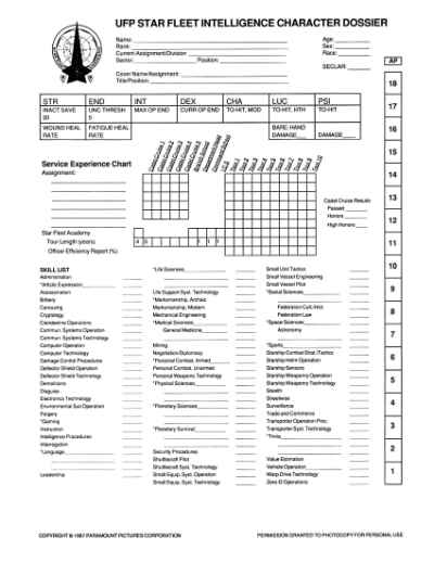 Star Trek RPG: Star Fleet Intelligence Manual (FASA 2014)