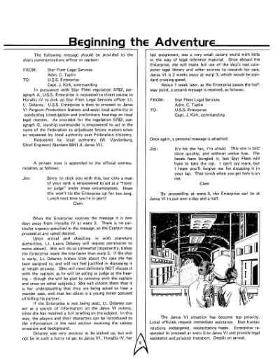 Star Trek RPG: Witness for the Defense (FASA 2202)