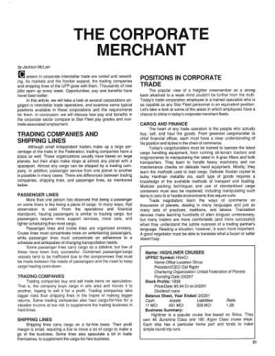 Star Trek RPG: Trader Captains and Merchant Princes (FASA 2203)