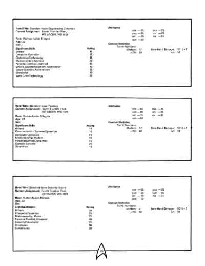 Star Trek RPG: Termination: 1456 (FASA 2206)