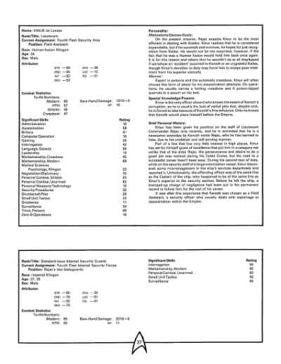 Star Trek RPG: Termination: 1456 (FASA 2206)