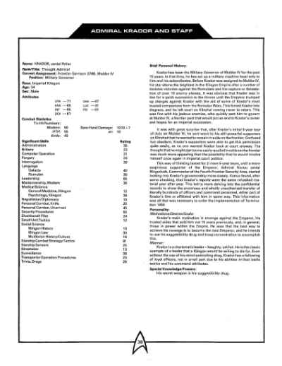 Star Trek RPG: Termination: 1456 (FASA 2206)