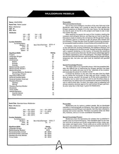 Star Trek RPG: Termination: 1456 (FASA 2206)