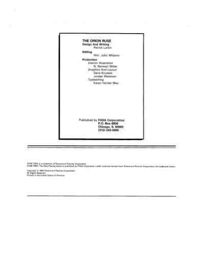 Star Trek RPG: Orion Ruse (FASA 2208)