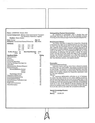 Star Trek RPG: Margin of Profit (FASA 2209)
