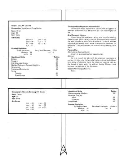 Star Trek RPG: The Outcasts (FASA 2210)
