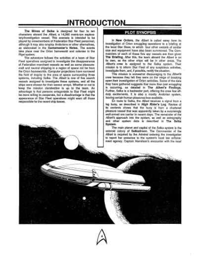 Star Trek RPG: The Mines of Selka (FASA 2213)