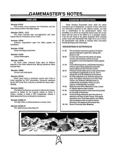 Star Trek RPG: The Mines of Selka (FASA 2213)