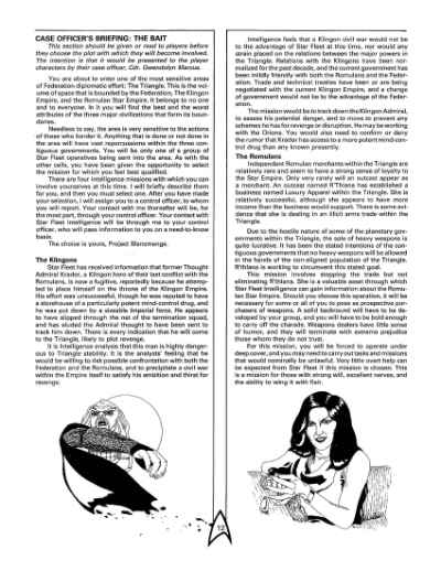 Star Trek RPG: The Triangle Campaign (FASA 2215)