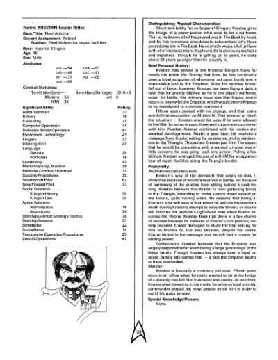 Star Trek RPG: The Triangle Campaign (FASA 2215)